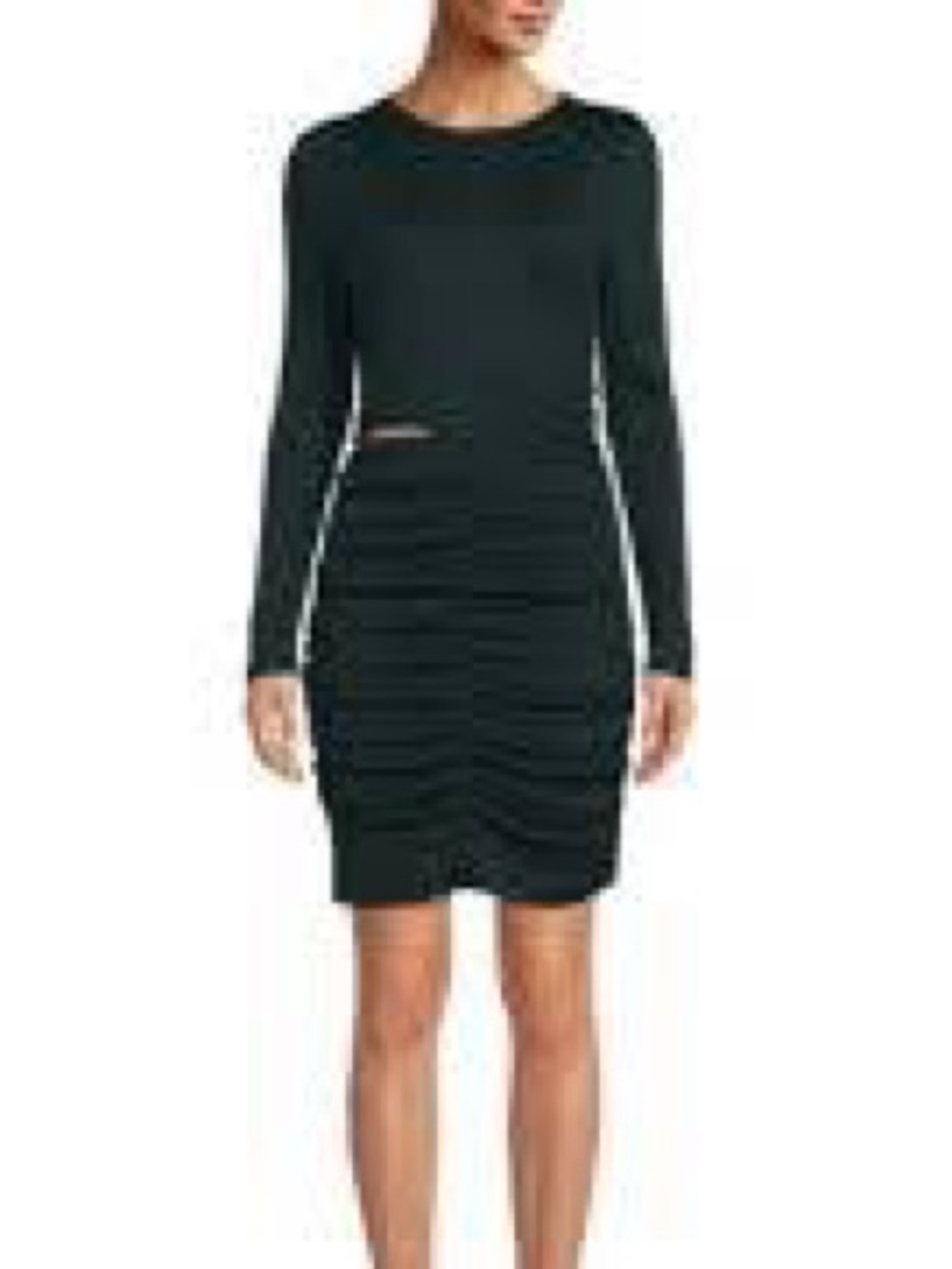 Walter Baker emerald green Long-Sleeve Ruched Cutout Bodycon Dress